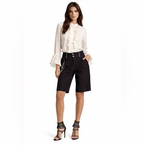 FRENCH MADE PINSTRIPE BERMUDA SHORTS BY BILL TORNADE